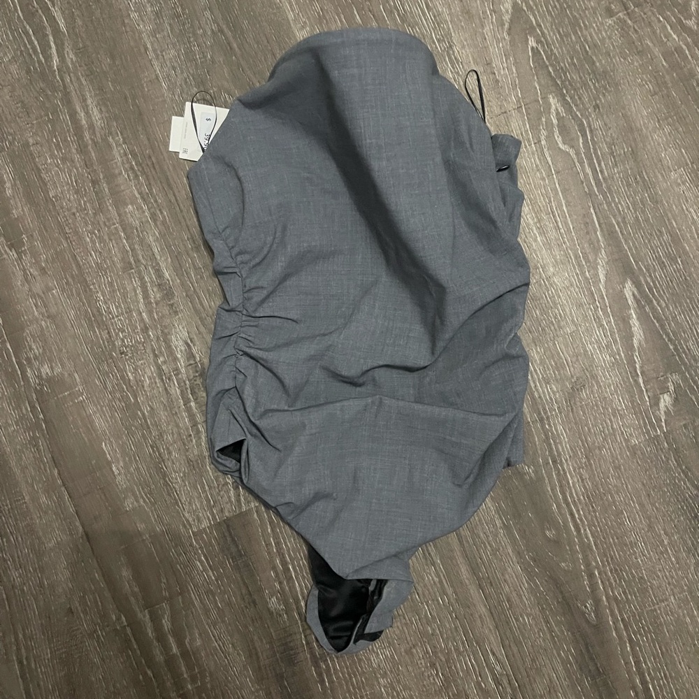 Gray un worn Zara bodysuit